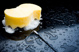 Car being washed